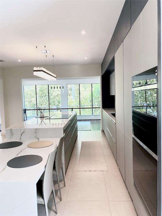 Stunning Kitchen view to additional Dining Area wi