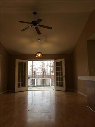 Beautiful view out your double Atrium doors