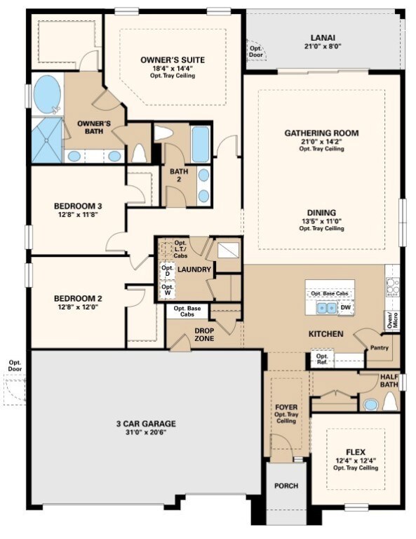 Structural options for 85678 Banbury Court include side entry 3 Car Garage , Gas Package, Gourmet Kitchen, 8' doors throughout the home, Brick paver driveway and a Lanai.