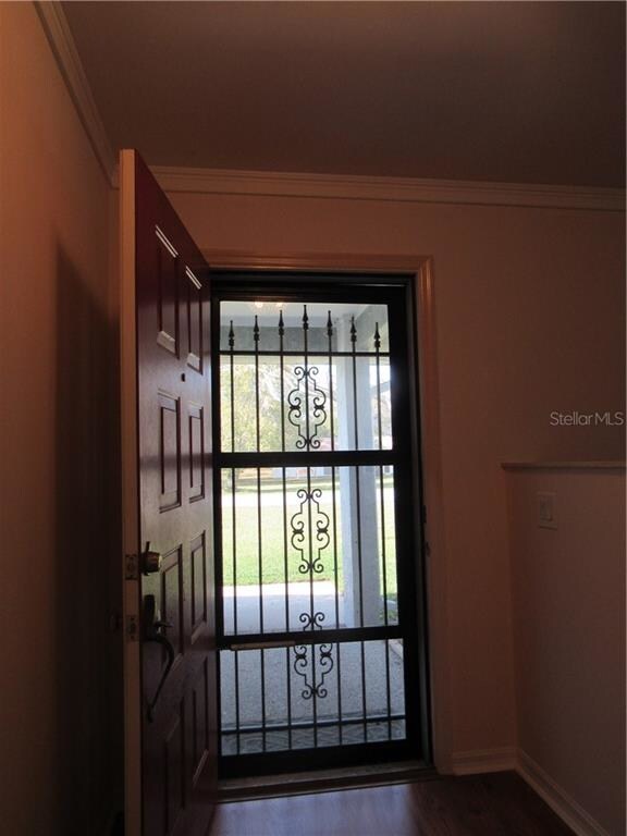 Looking out the front door, you can notice that th