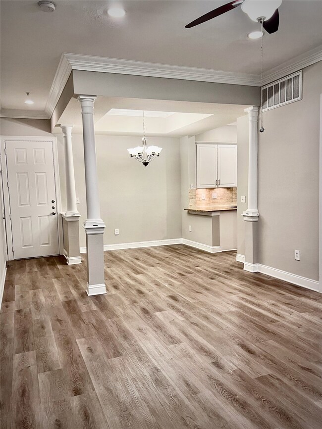 spacious dining area