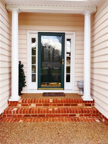 Beautiful Front Door w/Sidelights & Custom Columns