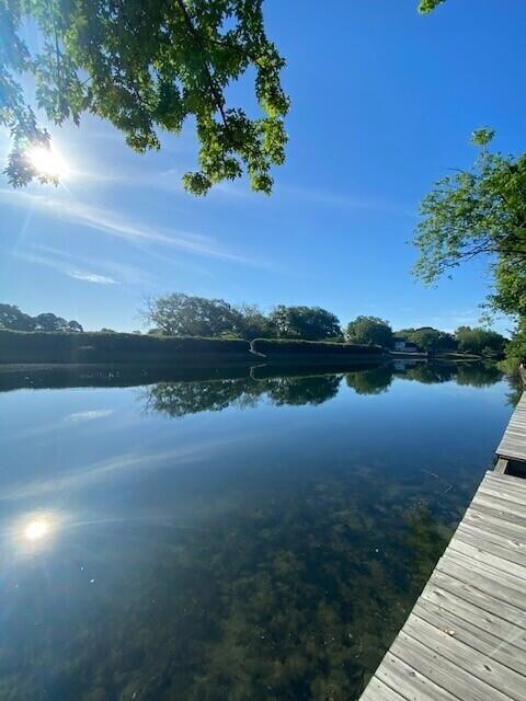 Backyard dock.