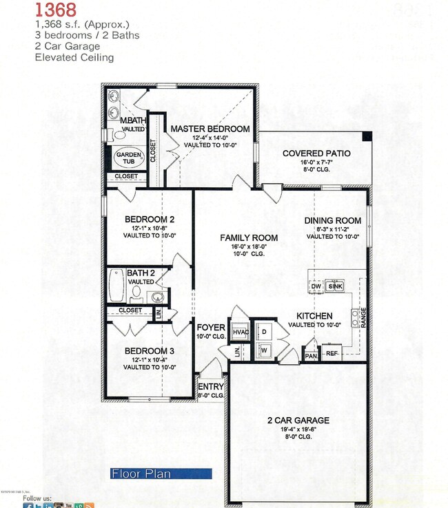 1368 floor plan photo for MLS