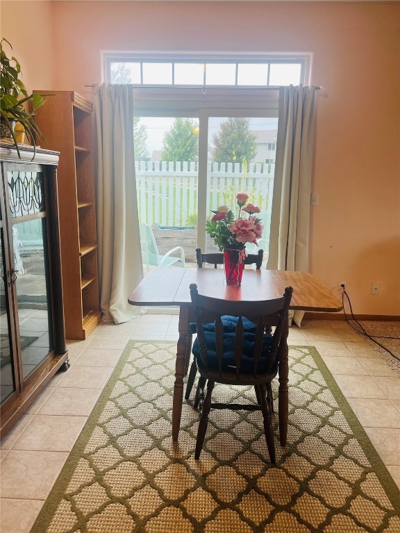 Dining area to patio