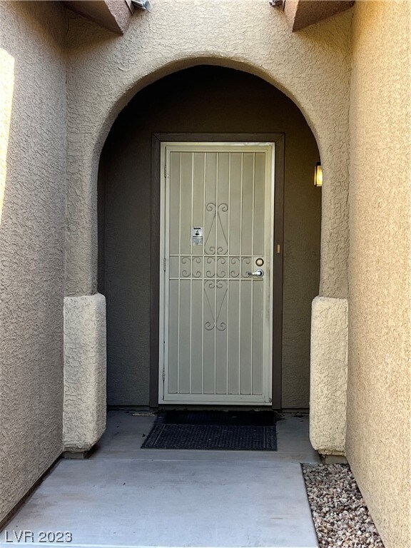 Security screen door at front door