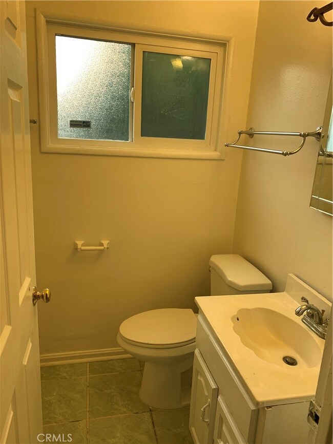 Bathroom in hallway.