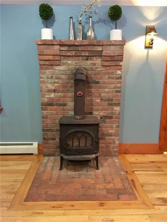 wood stove in Kitchen