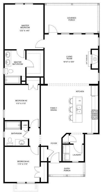 Floorplan of Todd D on Lot 48.