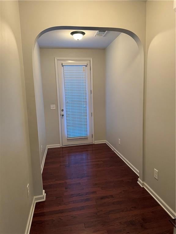 Entryway featuring dark hardwood / wood-style floors