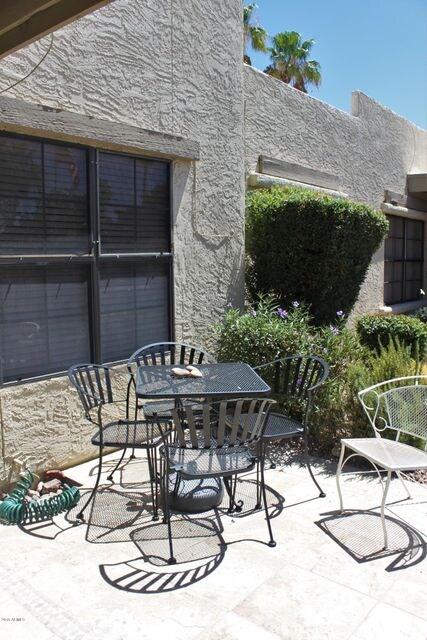 Sunny patio in front