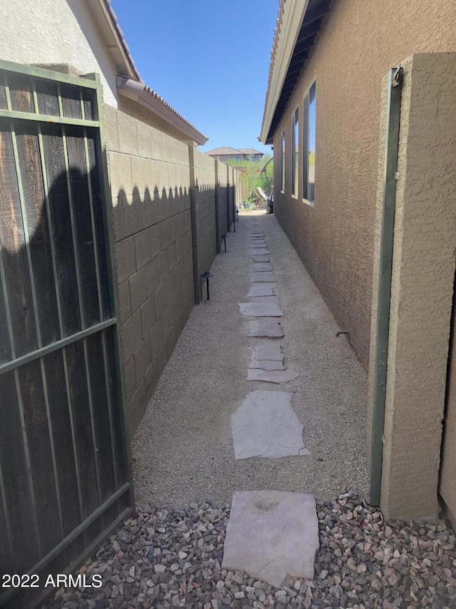 Gate side of house