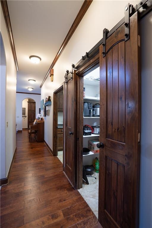 Hallway from Master Bathroom to pantry and other bedrooms