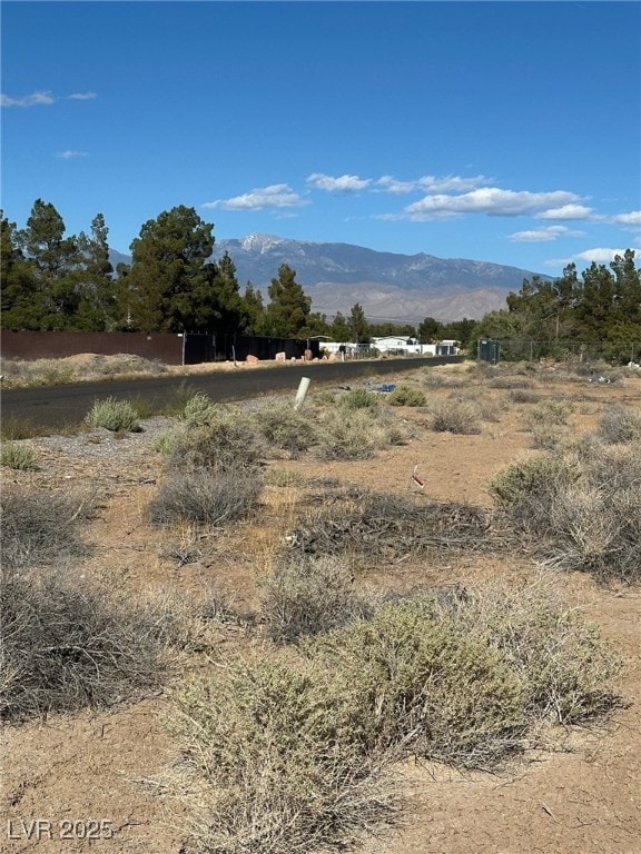 View of mountain background with rural landscape