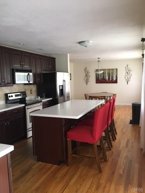 This is the view of the kitchen from the family ro