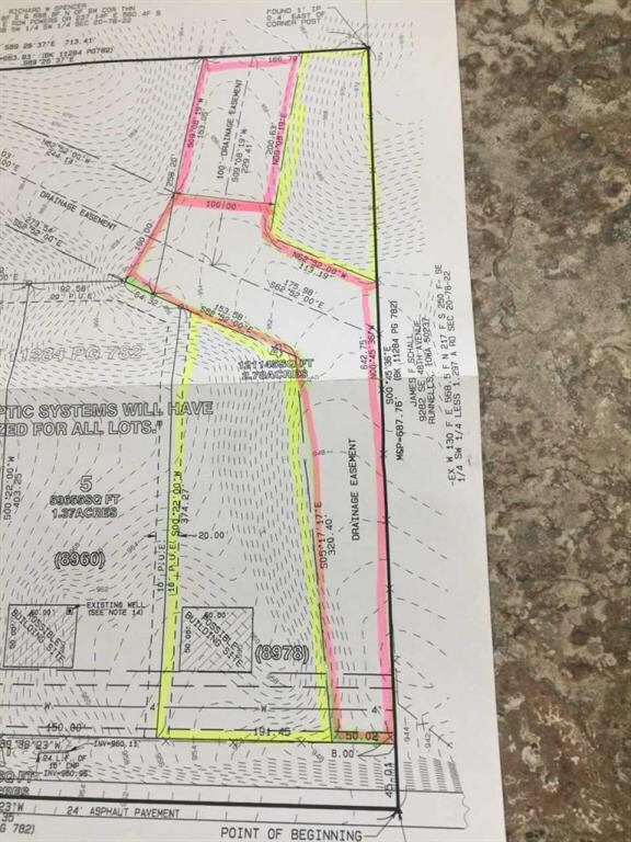 Yellow areas are buildable and the pink is not.