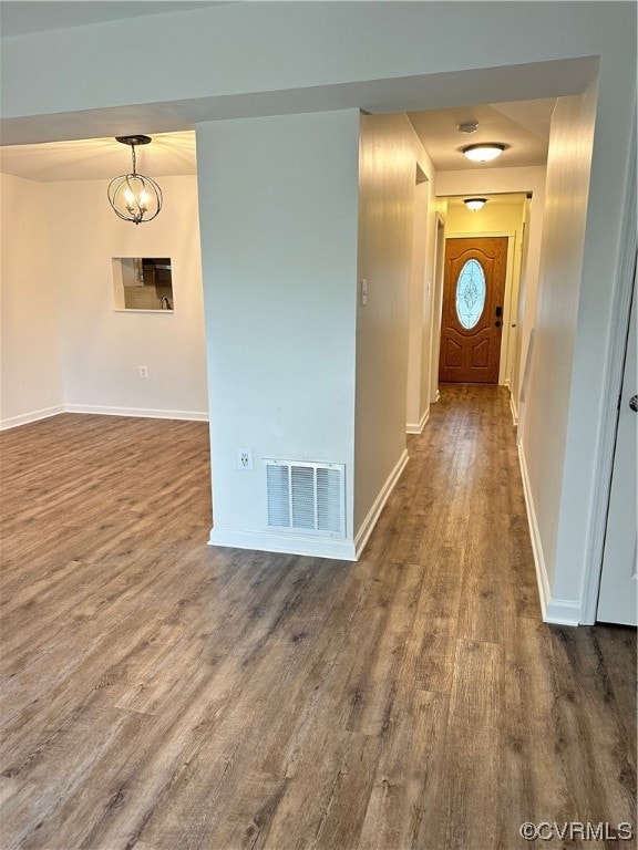 Interior space with light hardwood flooring