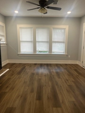 View looking out from living room.