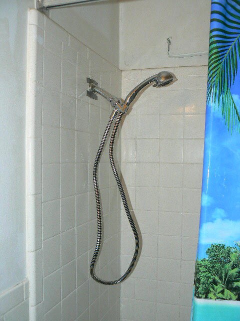 Handheld shower in tub/shower combo