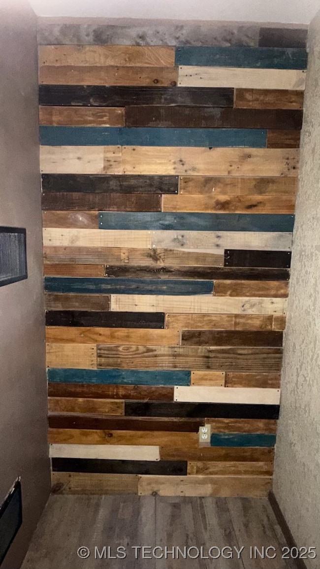 Wall on each side of fireplace
