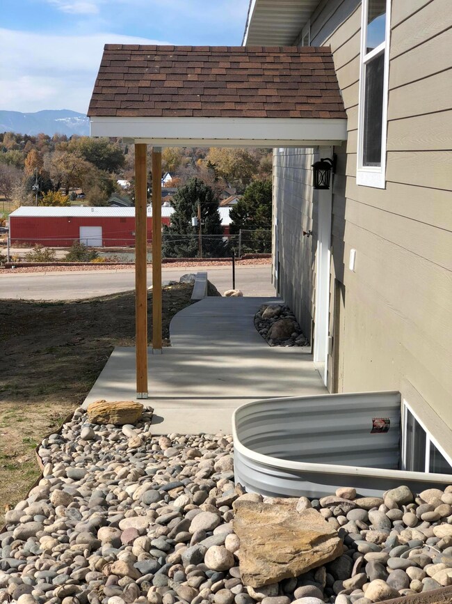 Looking West on South side of house