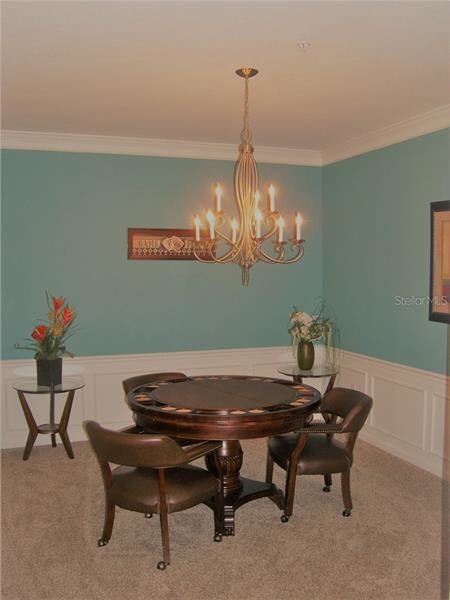 Private dining room with poker table.  Room has cr