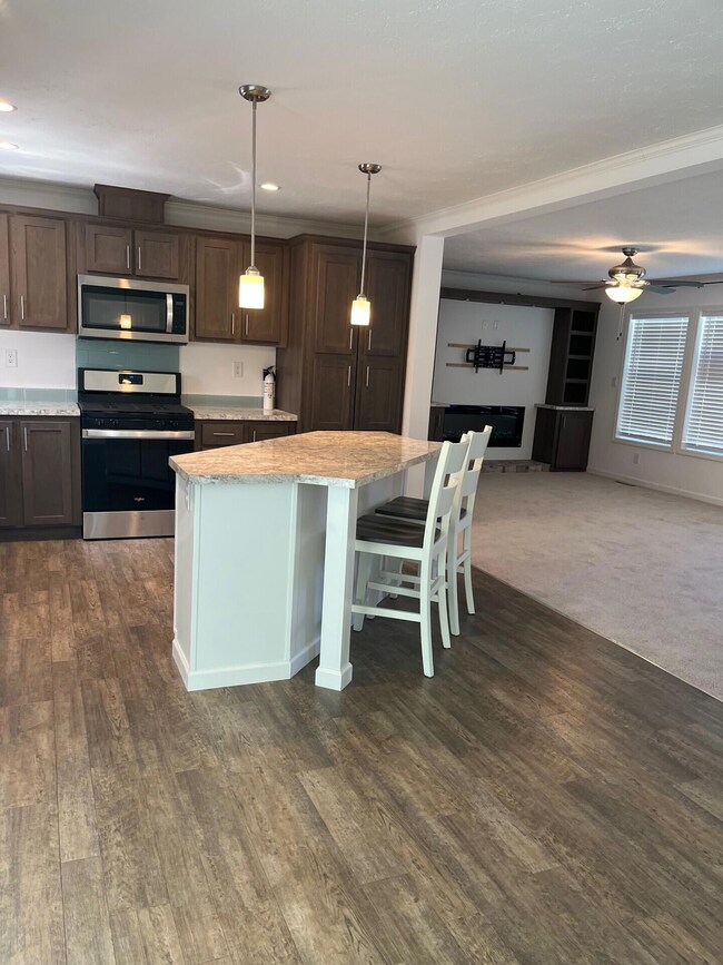 new kitchn and living room