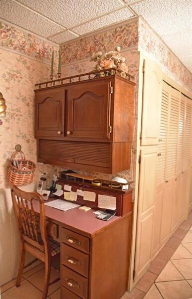 Desk area in the kitchen
