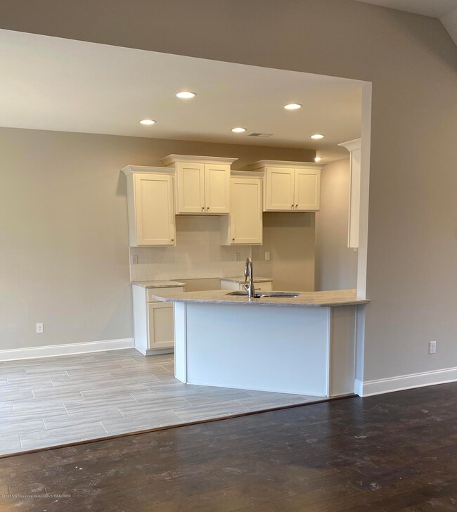 View into kitchen