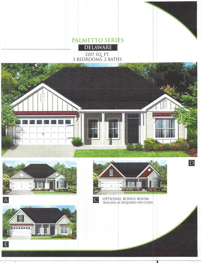 Delaware Available Exterior Elevations