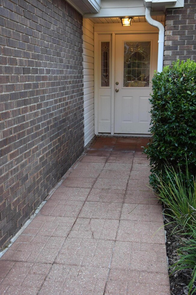 Follow the paver walkway