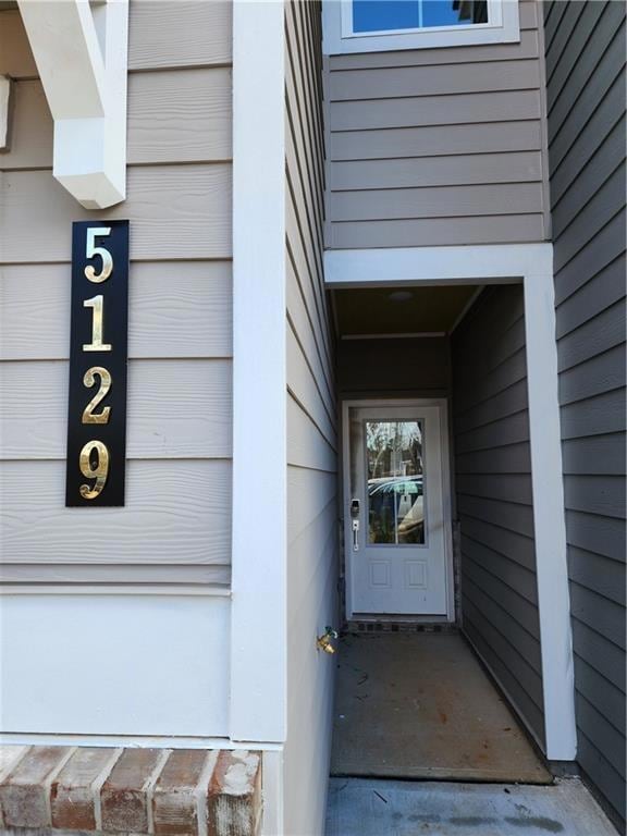 View of exterior entry