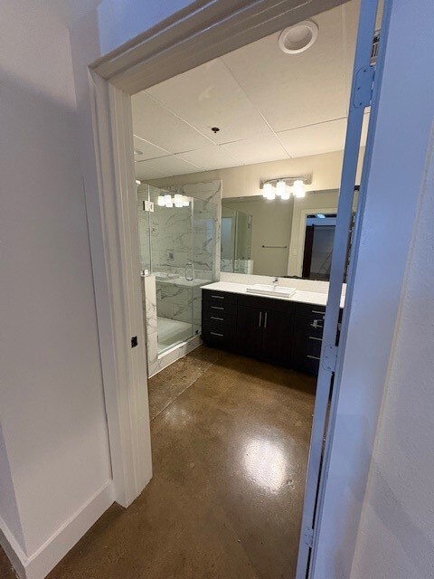 Nice Bathroom Counterspace & stand-up Shower