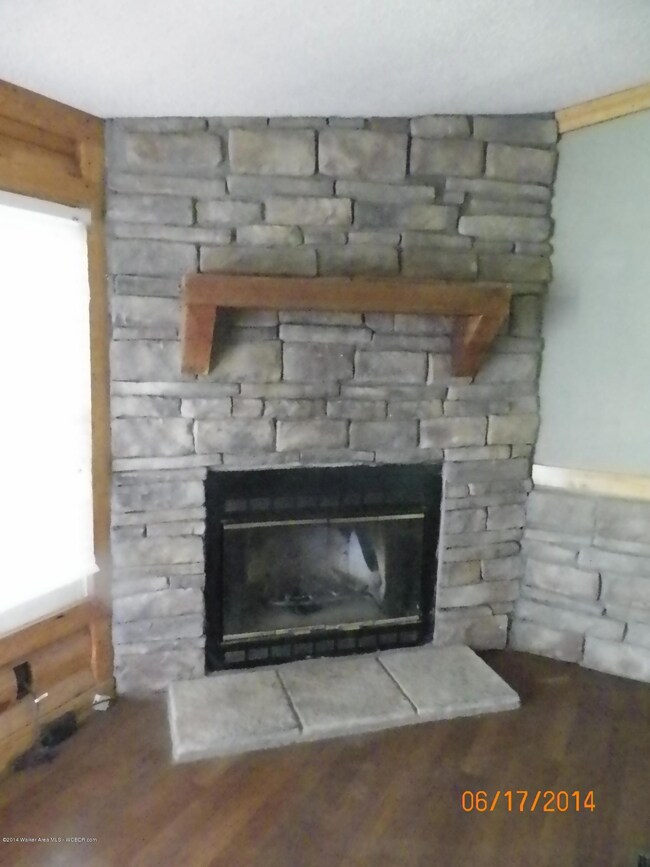 beautiful wood burning fireplace