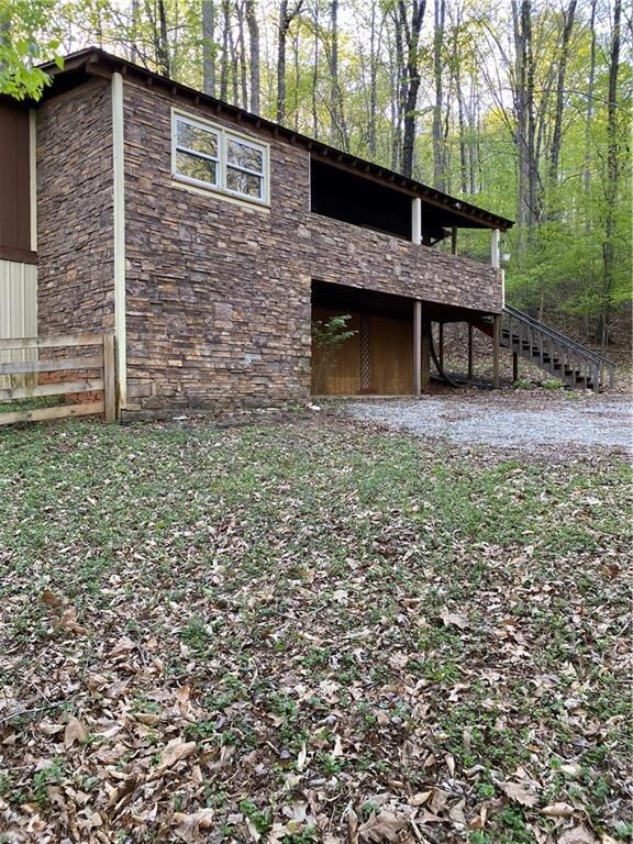 View of outdoor structure with stairs