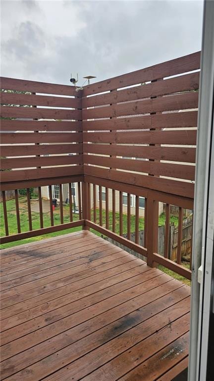 View of deck