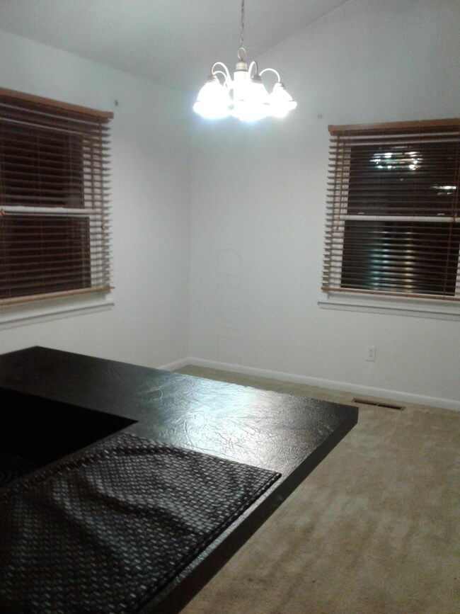 side view of dinning and kitchen