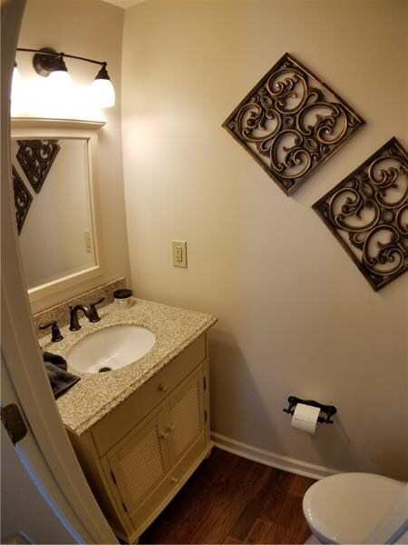 Partial bath on main floor.