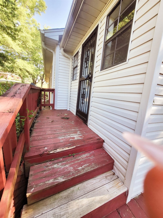 View of wooden deck