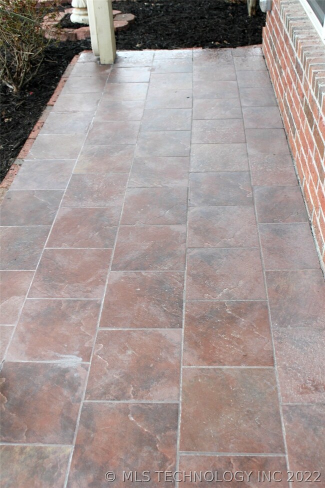 Tiled front porch