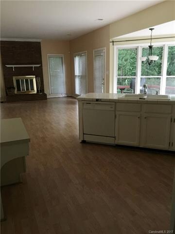 View from kitchen into family room