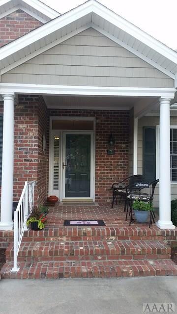 Brick front entrance porch