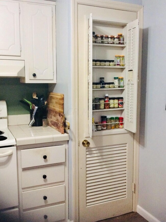 Hidden spice cupboard in pantry