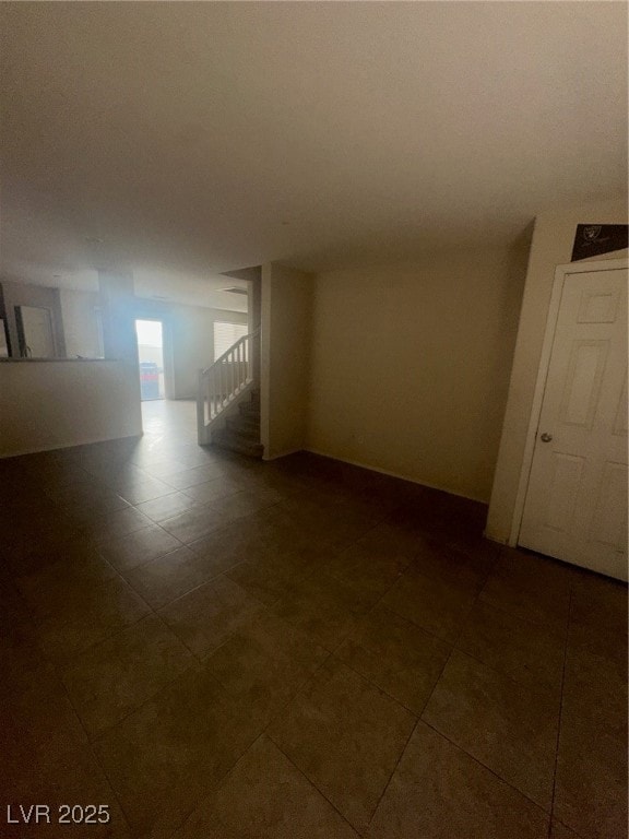 Below grade area featuring stairs