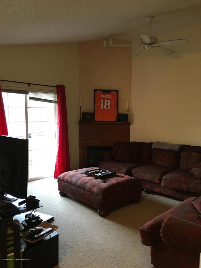 Living room with fireplace