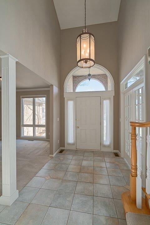 Soaring, light-filled entry