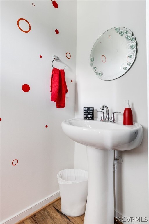 FIRST FLOOR HALF BATH with WINDOW and PEDESTAL SIN