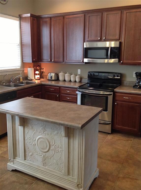 kitchen with custom island