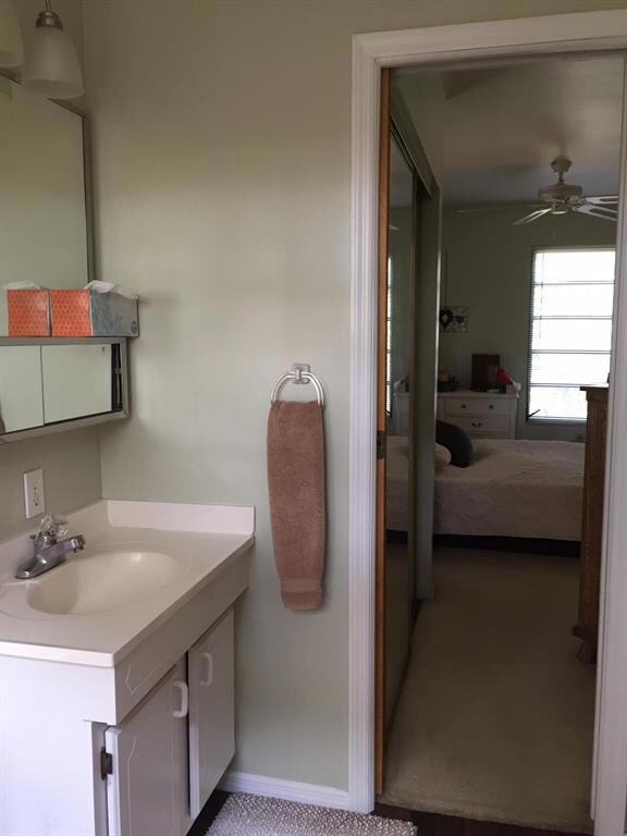 bathroom looking into bedroom