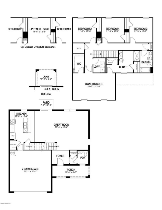 The Flora - floor plan - East, FL